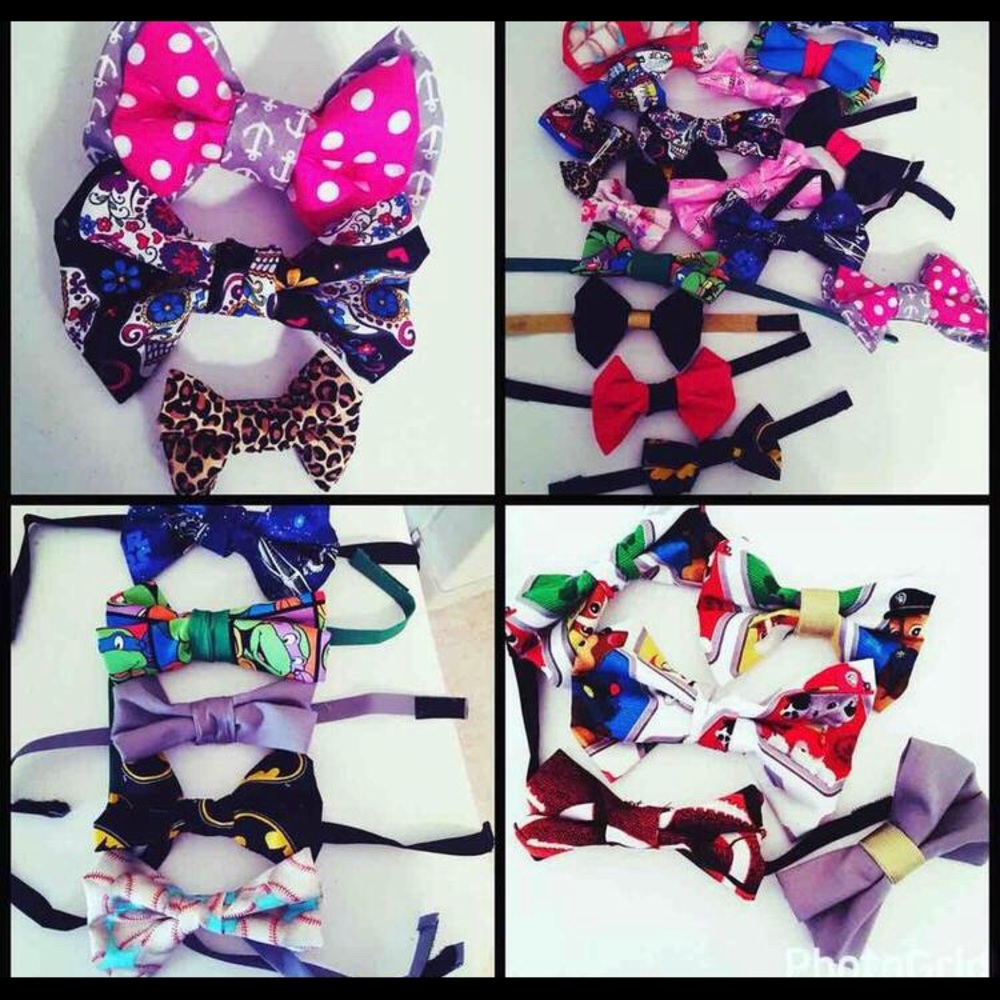 Handmade Character bow/bow ties - Picture 2 of 6